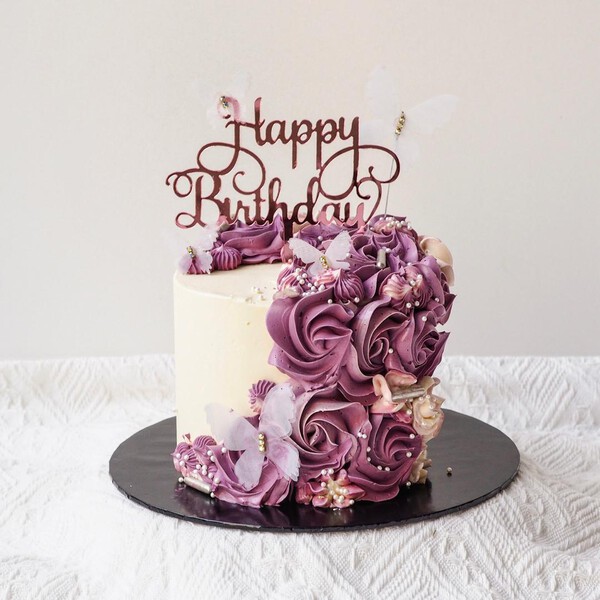 Violetta Cake | Purple Vintage Piping