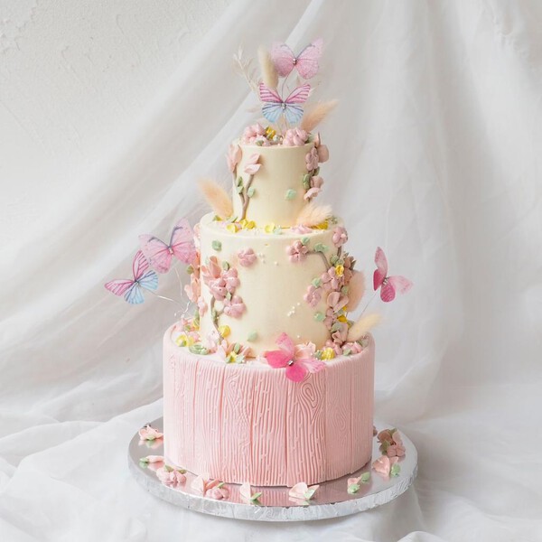 Primrose 3 Tier Mini Cake | Whimsical Garden Theme