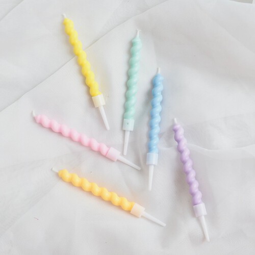 Pastel Rainbow Candles