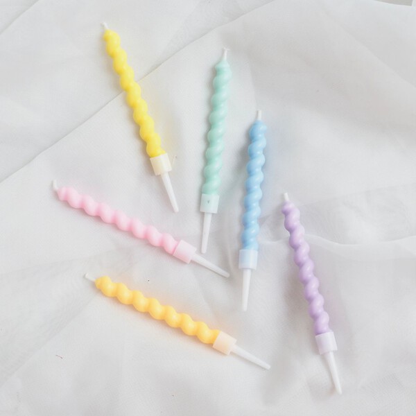 Pastel Rainbow Candles