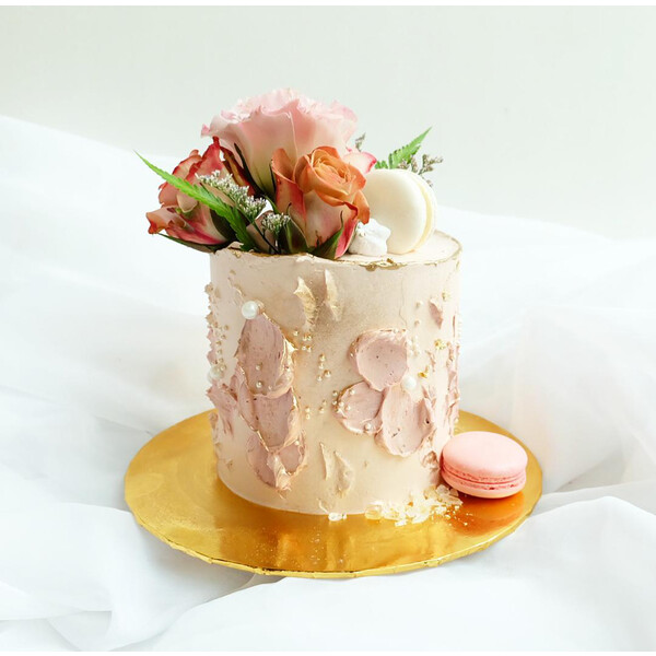 Darling Pink Garden Cake