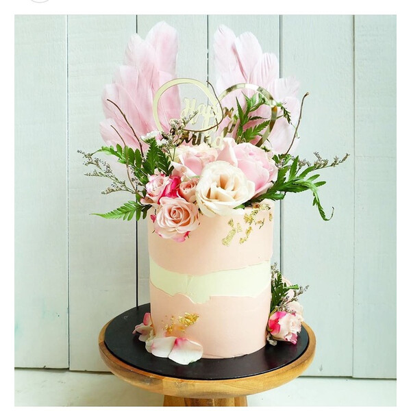 Pink Angel Faultline Cake
