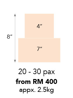 Set B: 20-30 pax, 2-Tier +RM200.00